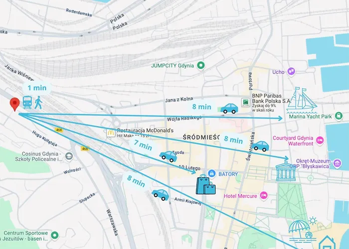 Blue 2 Minutes To Center & Seaside * Gdynia